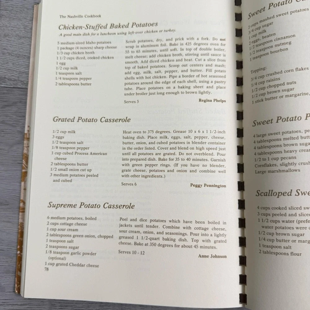 Vintage The Nashville Cookbook Specialties Cumberland Region Spiral Nashville TN